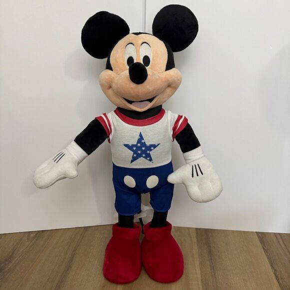 Disney Mickey Mouse 4th Of July Door Greeter 22” Tall Classic Iconic Plush Doll - Picture 1 of 7